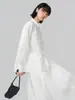Elegante Camisa de Mujer con Cuello y Mangas de Linterna, Nuevo Estilo Otoño 2026, Sencilla, Casual, Holgada, Adelgazante, Versátil Top de Manga Larga