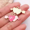Acessórios para Joias DIY Liga Esmaltada Série Dia dos Namorados Buquê de Corações Pingentes Pulseiras Colares Chaveiros Charms