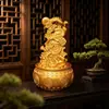 [Fábrica de Origen] Wu Cai Shen Guan Gong Tazón de la Fortuna Adorno Giratorio de Aleación - Dios de la Riqueza Decoración del Hogar, Regalo de Inauguración y Mudanza