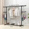 Secador de Ropa Sencillo, Perchero de Pie para Dormitorio, Barra para Secar Ropa en Interiores, Colgador de Ropa, Perchero de Pie para Dormitorio, Venta al por Mayor para Tiendas de Ropa