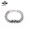 8 Pulseiras Masculinas de Aço Titânio Estilo Retrô Europeu e Americano para Motos/Motocicletas/Pulseiras de Aço Inoxidável Caveira Venda Direta