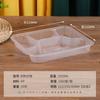 Caja de almuerzo transparente desechable con múltiples compartimentos, empaque para llevar, caja de almuerzo, al por mayor, caja de snacks, se puede calentar en el microondas