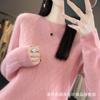 Ropa de primera línea tejido de punto de lana pura camiseta base mujer otoño e invierno suéter de cachemira interior suéter simple Joker venta al por mayor