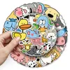50 adesivos originais de zoológico, animais em desenho animado feitos à mão, não violam direitos autorais, à prova d'água, decorativos, adequados para copos de milk tea, adesivos transfronteiriços
