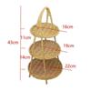 M32 cesta de sobremesa de três camadas área de estar placa de frutas rattan Bandeja cesta de armazenamento Wenchang Tower passo a passo cesta de atualização