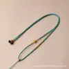 Estilo Tradicional Chino Cordón Trenzado Hecho a Mano Tejido DIY Joyería Colgante de Jade Ágata Esmalte Cordón de Joyería de Oro Antiguo Colgante de Moda Cordón