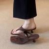 Sandalias Casuales de Punta Cuadrada con Tiras Simples y Tacones de Aguja Elegantes y Versátiles, Chanclas para Mujer de Uso Exterior Súper Elegantes y Cómodas
