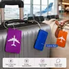Etiqueta de Equipaje de Aluminio Personalizable para Bolsa de Viaje o Maleta, Etiqueta de Identificación con Cierre de Tornillo Seguro, Bucle de Cable de Acero y Tarjeta de Dirección de Contacto