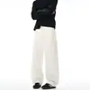 2026 Pantalones Casuales Desestructurados Curvos de Algodón Sarga Estilo Americano Nuevo para Hombres y Mujeres, Holgados, Gama Alta, Pantalones de Pierna Ancha Adelgazantes