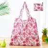 Bolsa de compras plegable de gran capacidad, bolso de mano portátil para supermercado, impresión de logotipo, bolsa de almacenamiento 190T, directo de fábrica
