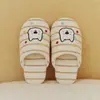 Chinelos de Algodão Desenho Animado Fofo West Highland Sapatos de Casa de Inverno Internos Antiderrapantes Silenciosos Plus Veludo Quente Chinelos de Pelo para Casal