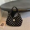 Nueva colección de otoño en ante: bolsa estampada exquisita, bolso de hombro, gran capacidad, diseño simple, estilo de lunares 2026, bolso retro para mujer