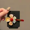 Pinza para el pelo de flor de acetato iridiscente para primavera y verano, pinza lateral, nuevo estilo 2026, pinza para flequillo, accesorio de alta gama para el pelo de la frente