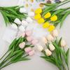 Flores Tulipa Artificiais Mini Pu, Ornamentos Florais para Casamento e Decoração de Casa Transfronteiriça, Venda Direta e Atacado do Fabricante