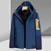 Rush Clothes Chaqueta Desmontable Tres en Uno Otoño e Invierno Ropa Gruesa y Cálida para Exterior Impermeable a Prueba de Viento Ropa de Trabajo de Dos Piezas