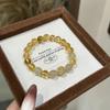 Pulseira de Cristal Amarelo Natural Qiaoen Torre Cristal Loiro Pulseira de Cristal Meninas Personalidade Versátil Nicho Contas de Cristal Pulseira de Cristal Atacado