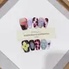 Daiyueda Unhas Vestíveis Puras Feitas à Mão Outono e Inverno Novo B282 Totalmente Pintadas à Mão Esculpidas Elegantes Estilo Exportação Patch de Nail Art
