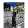 Jeans Lavado Cinza Fumê Popular Novo Estilo Americano High Street para Homens e Mulheres Calças Simples Versáteis Retas Largas