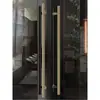 Porta de madeira maciça minimalista porta de vidro maçaneta de aço inoxidável maçaneta de porta de correr sala privada escritório KTV maçaneta de porta de abertura dupla