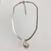 Joyería Transfronteriza Europea y Americana, Elegantes Accesorios de Cadena de Perlas para Mujer, Collar de Corazón Calado Geométrico de Doble Capa de Perlas
