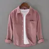 Nueva Camisa de Pana de Peso Pesado de Manga Larga para Hombre, Estilo Primavera y Otoño, Camisa Casual de Trabajo Estilo Hong Kong, Chaqueta de Moda para Hombre