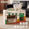 ¡Guau, casa de cartón blanco para gato de dibujos animados hecha a medida con rascador, duradera y que no suelta pelo, villa de cartón corrugado engrosado para gatos