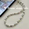 Estilo Coreano Hecho a Mano Diseño de Nicho Joyería Estilo Ins Collar de Perlas Redondas Irregulares de Plata de Ley S925 Encapuchado para un Toque de Lujo