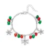 Meias de Natal, pulseiras, colares de floco de neve com sino cravejados de diamantes, estilo luxo moderno, para a atmosfera de sessões de fotos de Natal transfronteiriças europeias e americanas
