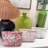 Bolsa de Maquillaje Floral Estilo Pastoral, Bolsa de Almacenamiento de Lona Portátil de Gran Capacidad, Cartera Artística con Cremallera al por Mayor