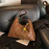 Bolso de Hombro para Mujer con Cadena de Rombo Retro 2026 Nuevo Bolso Tote de Moda Tendencia Bolso de Hombro Texturizado de Color Sólido para Mujer