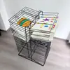 Estante de Papelão para Estúdio de Arte Suporte Móvel Sala de Arte Armário de Madeira Maciça para Armazenamento de Papel de Desenho Estante de Madeira Natural Prateleira de Classificação de Arte de Chão