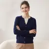 Estilo old money, suéter de punto de lana de alta gama de dos piezas falsas para mujer, suéter de bloques de color, prenda exterior rejuvenecedora, top tipo cárdigan falso, chaqueta