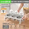 Caja de condimentos de acero inoxidable con compartimentos para condimentos, mermelada e ingredientes en polvo para hielo, adecuada para puestos
