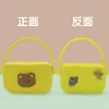 Bolsa de Agujero de Silicona con Dibujo Animado Spot, Mini Billetera para Monedas, Bolsa DIY para Cosméticos, Bolsa para Auriculares, Colgante para Llavero, Regalo