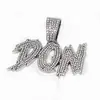 Collar Cuadrado de Aleación con Colgante de ECG de Diamantes Completos 13mm Estilo Hip-Hop Europeo y Americano