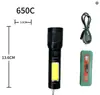 Linterna de largo alcance con láser blanco transfronterizo, cuerpo de aleación de aluminio, duración de batería ultra larga, adecuada para uso doméstico como respaldo durante apagones, linterna de alto brillo