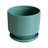 Vaso de Cerâmica Simples Transfronteiriço para Flores Suculentas com Prato Criativo Nórdico Simples para Casa Recipiente de Vaso para Plantas Verdes