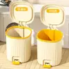 Cubo de basura con pedal y tapa para uso doméstico, gran capacidad, para sala de estar, cocina, baño, dormitorio, con pedal y tapa