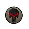 Patche de Velcro Bordado Caveira Punisher Braçadeira Tática de Moral Adesivo de Tecido Acessórios para Bolsa Roupas em estoque