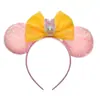 Coroa de Pedras Preciosas Laço Headband Cabeça do Mickey Personalidade Fashionável Exquisite Headband de Lantejoulas Acessório de Cabelo Fofo para Menina