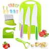 Conjunto atacadista de 30 peças de conjunto de ferramentas infantis não machuca a mão conjunto de faca de fruta de plástico molde de sanduíche de urso