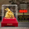 Adornos de Conejo Dorado de Terciopelo para Atraer Riqueza, Año del Conejo, Conejo del Zodiaco, Decoraciones para el Hogar, Regalos y Artesanías para la Reunión Anual de Compañías de Seguros