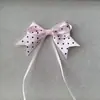 Dulce accesorio de moño largo de cola de golondrina con lunares para calcetines, bolsos, ropa, decoración de peluches para mascotas y decoración de tarjetas pequeñas