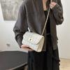 Bolso estilo Chanel de verano con cadena de tejido de lana 2024, nuevo bolso de hombro cruzado elegante de moda nicho tejido