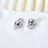 Venta al por mayor de fábrica Collar Pulsera Colgante de Cuentas Redondas Brillantes de Acero Inoxidable Materiales para Manualidades DIY Fabricación de Pendientes Cuentas de Frijol