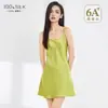Nueva Bata de Noche Pesada de Seda para Mujer de Verano, 100% Seda de Morera, Estilo Sexy, Ropa Sencilla para el Hogar, Vestido Corto sin Tirantes