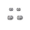 Venta al por mayor S925 plata esterlina longevidad cuentas de barril retro marea nacional agujero grande DIY pulsera joyería collar pulsera accesorios de cuentas sueltas