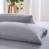 Funda de almohada Rayas simples Tejido de punto Algodón Funda de almohada individual Algodón Jersey Algodón puro Par de fundas de almohada Venta directa