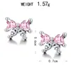 Nuevos Pendientes de Cobre de Moda Europeos y Americanos, Pendientes Personalizados de Zirconia Mariposa y Abeja de Lujo Ligero, Joyería Versátil al por Mayor