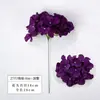 Hortensia artificial de cabeza única al por mayor para decoración de bodas, materiales de fondo y uso especial para escaparates de centros comerciales y paisajismo de paredes de flores